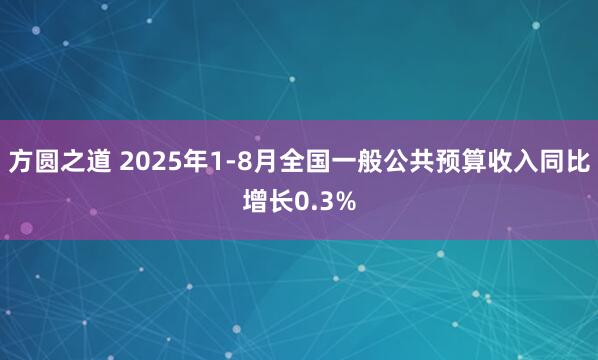 方圆之道 2025年1-8月全国一般公共预算收入同比增长0.3%